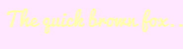 Image with Font Color FFFFAA and Background Color FFE8FF